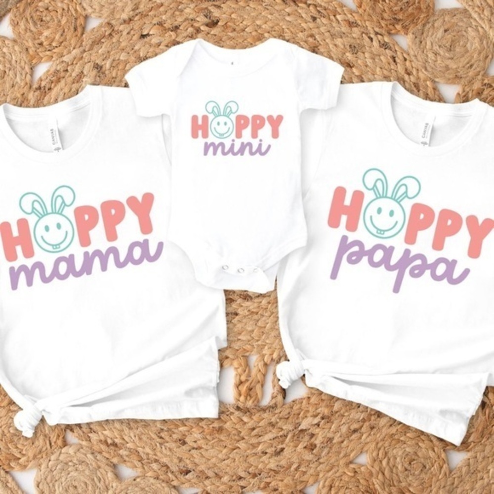 Easter matching shirts Mom, dad and baby matching tee shirt